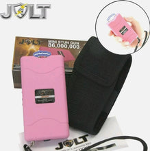 Load image into Gallery viewer, JOLT Mini 56,000,000 Volt STUN GUN w/ LED Light & Holster - Max Strength PINK