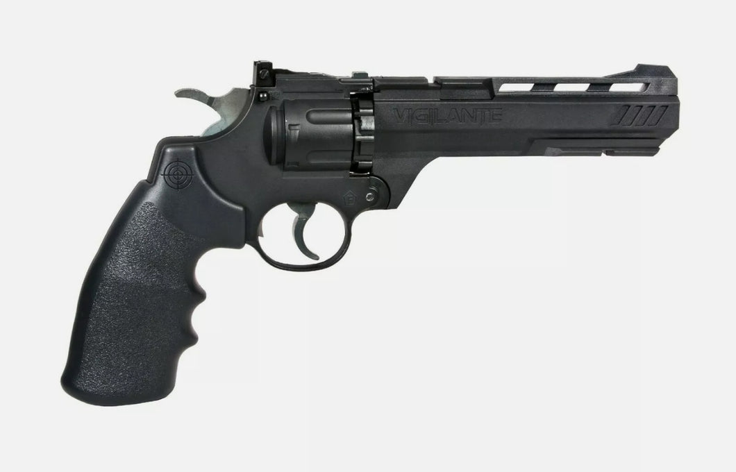 Crosman Vigilante Semi Auto CO2 Air Revolver. Dual Ammo! 0.177 Pellets & BBs!