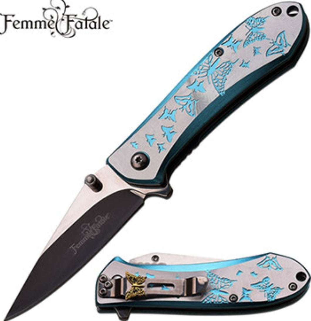 FEMME FATALE FF-A010LB SPRING ASSISTED KNIFE